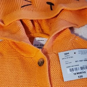 Okie dokie toddler sweater Orange